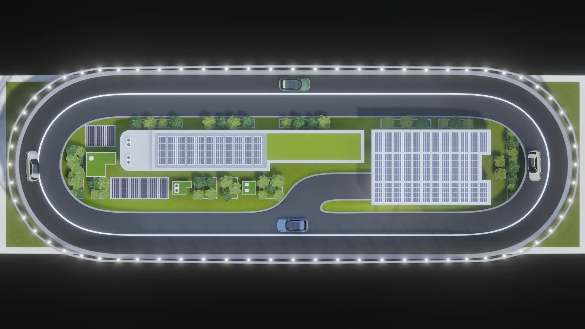 Sky Track 3D 탑뷰 렌더 이미지