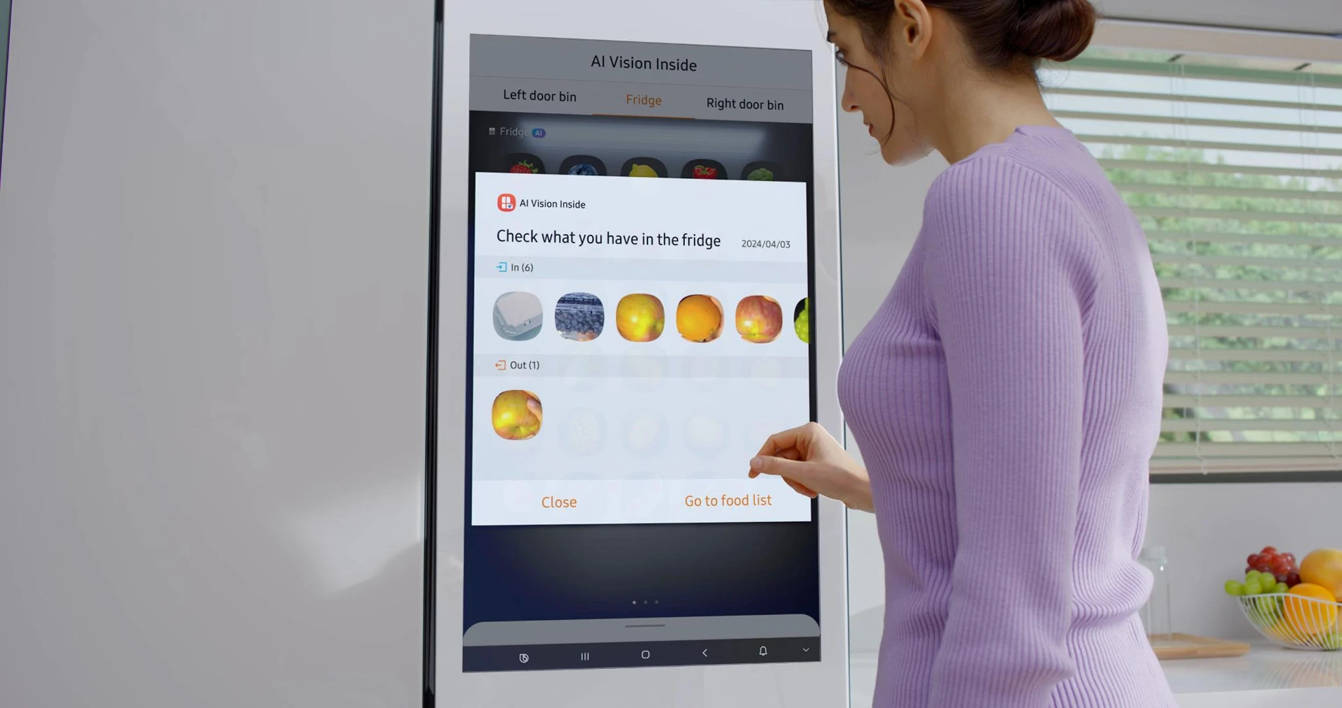 Family Hub AI Vision Inside 화면